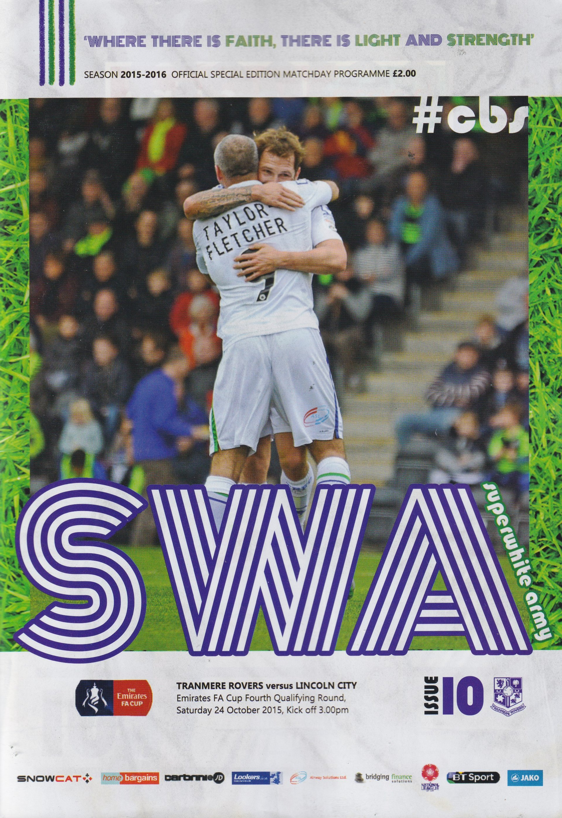 Tranmere Rovers v Lincoln City match programme